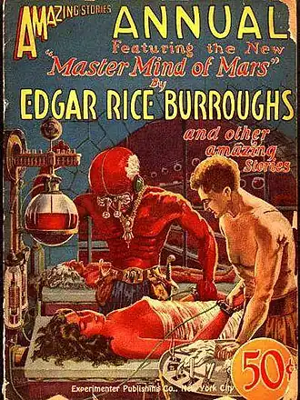 Cover van Amazing Stories Annual, waarin The Master Mind of Mars werd gepubliceerd.