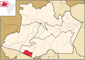 Kaart van Boca do Acre