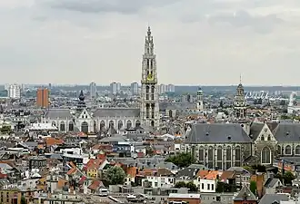 Antwerpen, de grootste gemeente naar inwoners