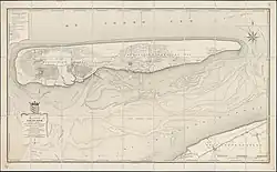 Ameland in 1854, na de aanleg van de stuifzanddijken