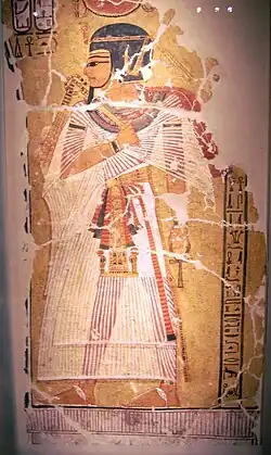 Fresco van Amenhotep I (1190-1180 v. Chr.) Ägyptisches Museum Berlin