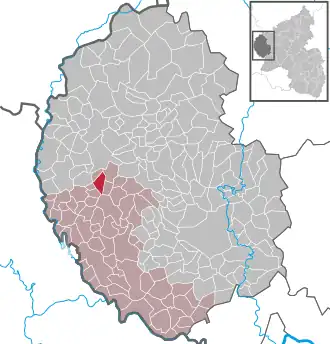 Kaart van Ammeldingen bei Neuerburg