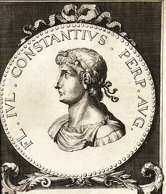 Prent Constantius Gallus in de Rerum gestarum qui de XXXI supersunt, libri XVIII (1693)