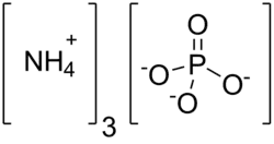 Structuurformule van ammoniumfosfaat