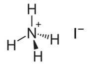 Structuurformule van ammoniumjodide
