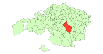 Kaart van Amorebieta-Etxano