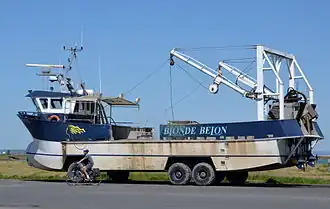 Amfibievoertuig gebruikt bij de mosselcultuur