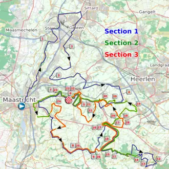 Routekaart van de Amstel Gold Race 2011