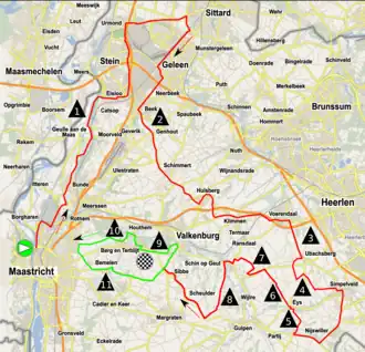 Routekaart van de Amstel Gold Race 2023
