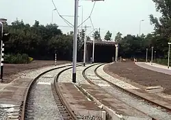 Tunnel en trambaan bij de Parnassusweg/Buitenverdertselaan.