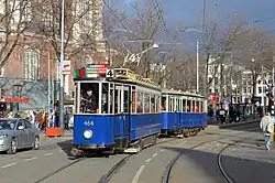 GVB 464 + 776 op de Westermarkt.