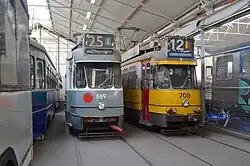 GVB 869 en 709 te Aalsmeer.