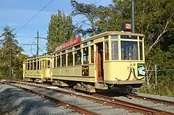 HTM 779 + 816 bij de Parklaan (wisselplaats) te Amstelveen; oktober 2022.