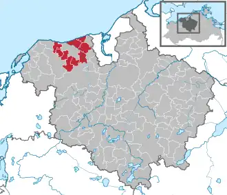 Kaart van Bad Doberan-Land