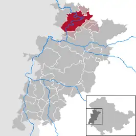 Kaart van Amt Creuzburg