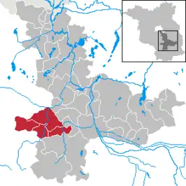 Kaart van Golßener Land