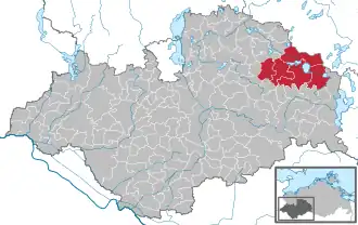 Kaart van Goldberg-Mildenitz