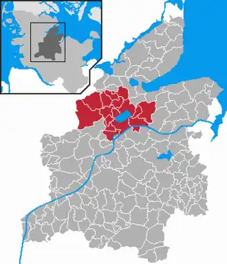 Kaart van Hüttener Berge