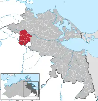 Kaart van Jarmen-Tutow