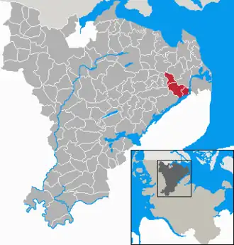 Kaart van Kappeln-Land
