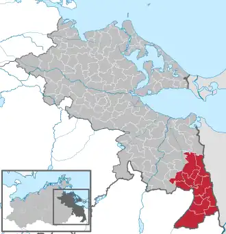 Kaart van Löcknitz-Penkun