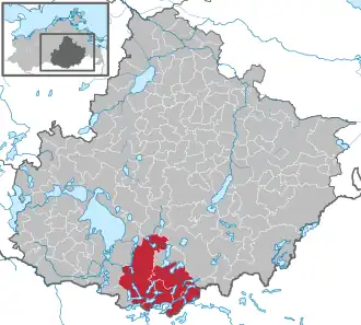 Kaart van Mecklenburgische Kleinseenplatte