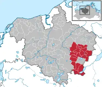 Kaart van Mecklenburgische Schweiz