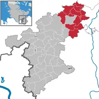 Kaart van Nordstormarn