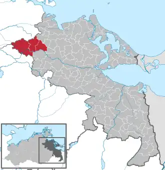 Kaart van Peenetal/Loitz