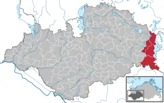 Kaart van Plau am See