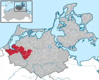 Kaart van Ribnitz-Damgarten