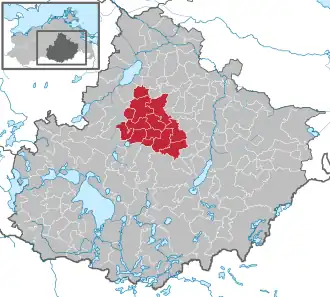 Kaart van Stavenhagen