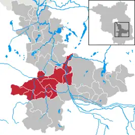 Kaart van Unterspreewald