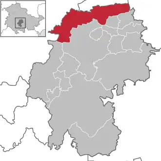 Kaart van Amt Wachsenburg