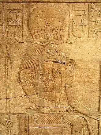Amon-tempel, relief van Amon-Ra