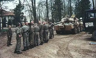 Franse SFOR-troepen nabij Sarajevo anno 1997.