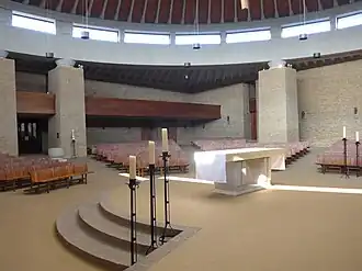 Binnenzijde van de kerk