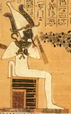 Osiris met de Atef-kroon