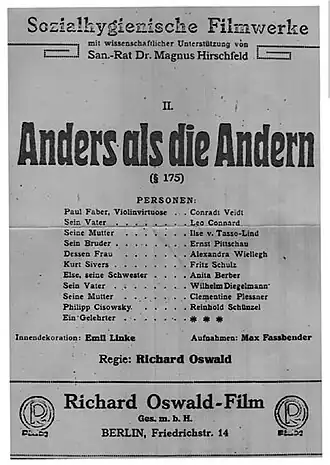 Anders als die Andern
