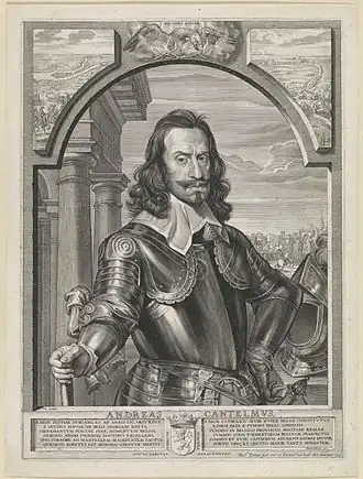 Portret van Andrea Cantelmo uit 1643, gegraveerd door Paulus Pontius, naar Michaelina Wautier
