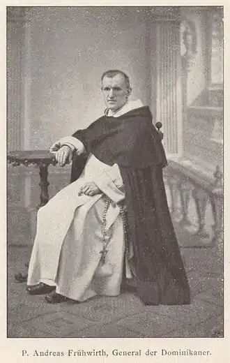 Frühwirth als Magister Generaal van de Domicanen