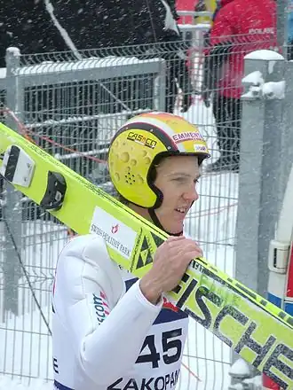 Andreas Küttel bij de WB-wedstrijd in Zakopane in 2008