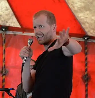 Andreas Malm bij Code Rood in Groningen (2018).