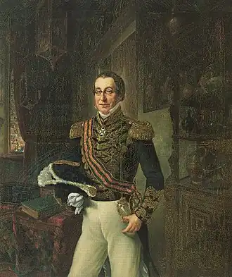 Portret van Andreas baron van den Bogaerde van Terbrugge door E.A.H. van der Ven