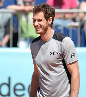 Andy Murray in 2015 in Under Armour-shirt