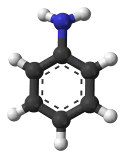 Molecuulmodel van aniline