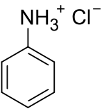 Structuurformule van aniliniumchloride