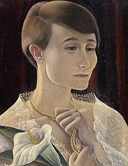 Natuurstudie voor het fresco: "Die klugen und die törichten Jungfrauen" in een beroepsschool in de Uferstraße, Hamburg