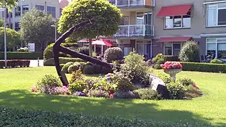 Een van de ankers van het schip