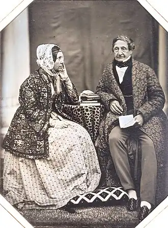 Anna Eynard-Lullin naast haar echtgenoot Jean-Gabriel Eynard.